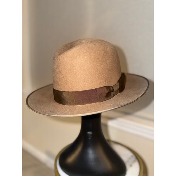Optimo Chicago Other - Optimo Chicago Premium Beaver Felt Fedora – Size 7½ (60 cm)Camel/Brown Wide Brim